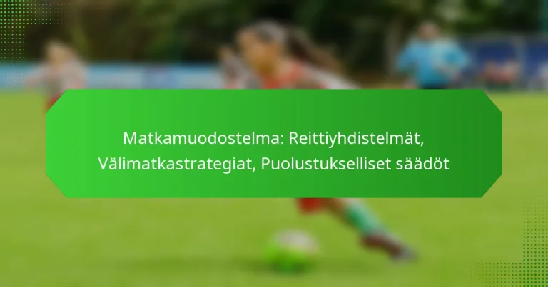 Matkamuodostelma: Reittiyhdistelmät, Välimatkastrategiat, Puolustukselliset säädöt