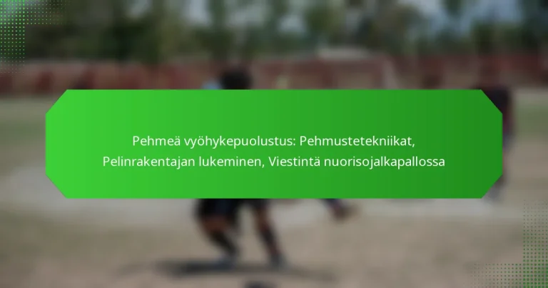 Pehmeä vyöhykepuolustus: Pehmustetekniikat, Pelinrakentajan lukeminen, Viestintä nuorisojalkapallossa
