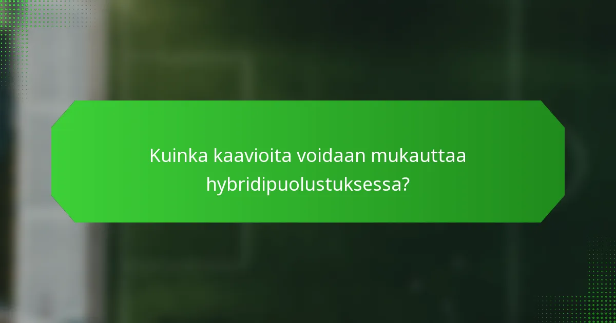 Kuinka kaavioita voidaan mukauttaa hybridipuolustuksessa?
