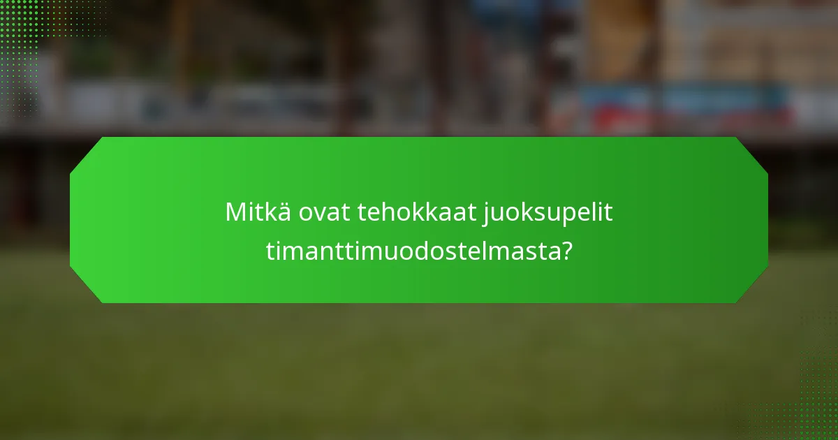 Mitkä ovat tehokkaat juoksupelit timanttimuodostelmasta?